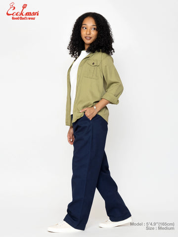 Heritage Wide Pants Heavy Twill - Navy