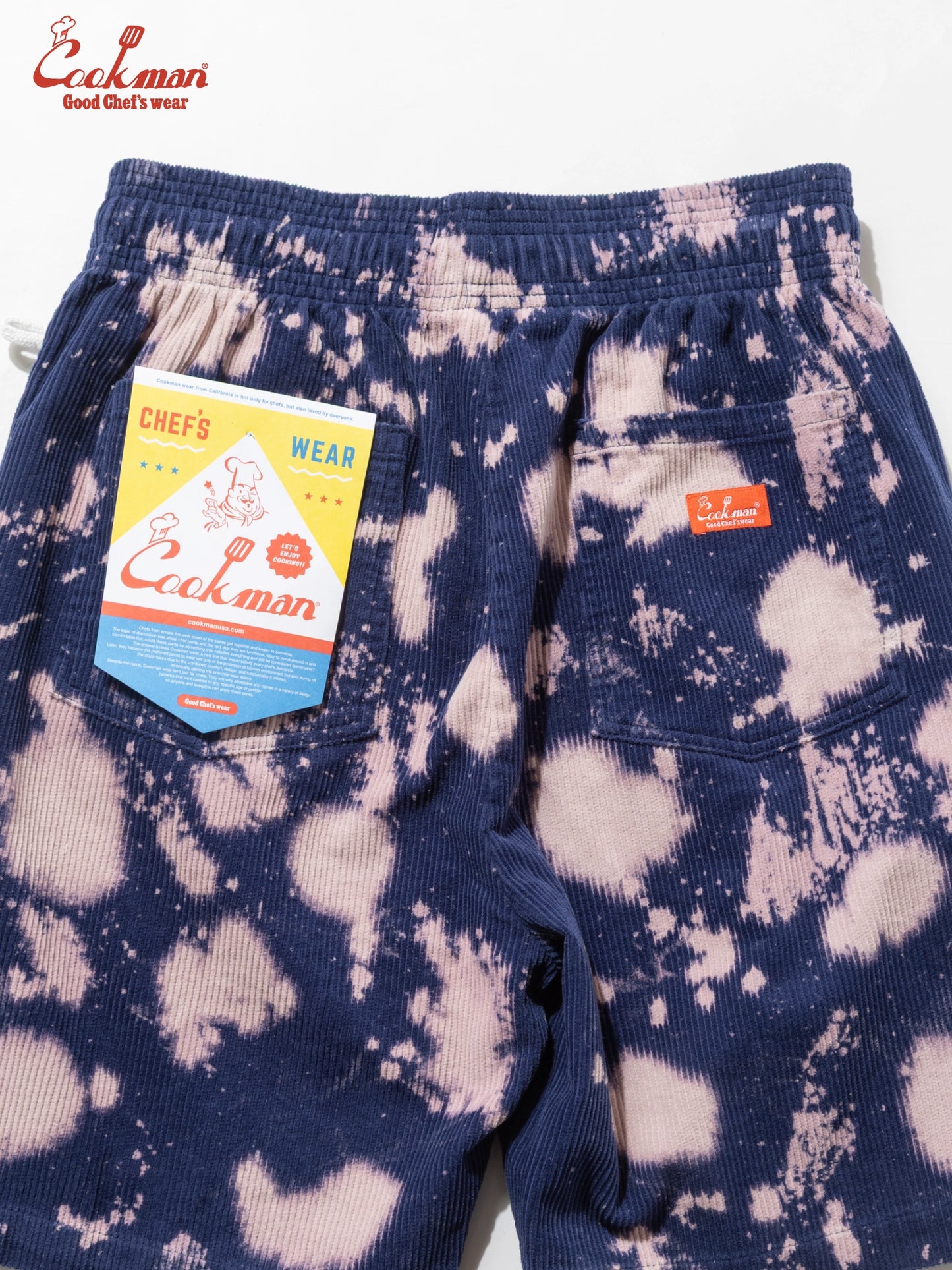 Chef Short Pants - Corduroy Bleach : Navy