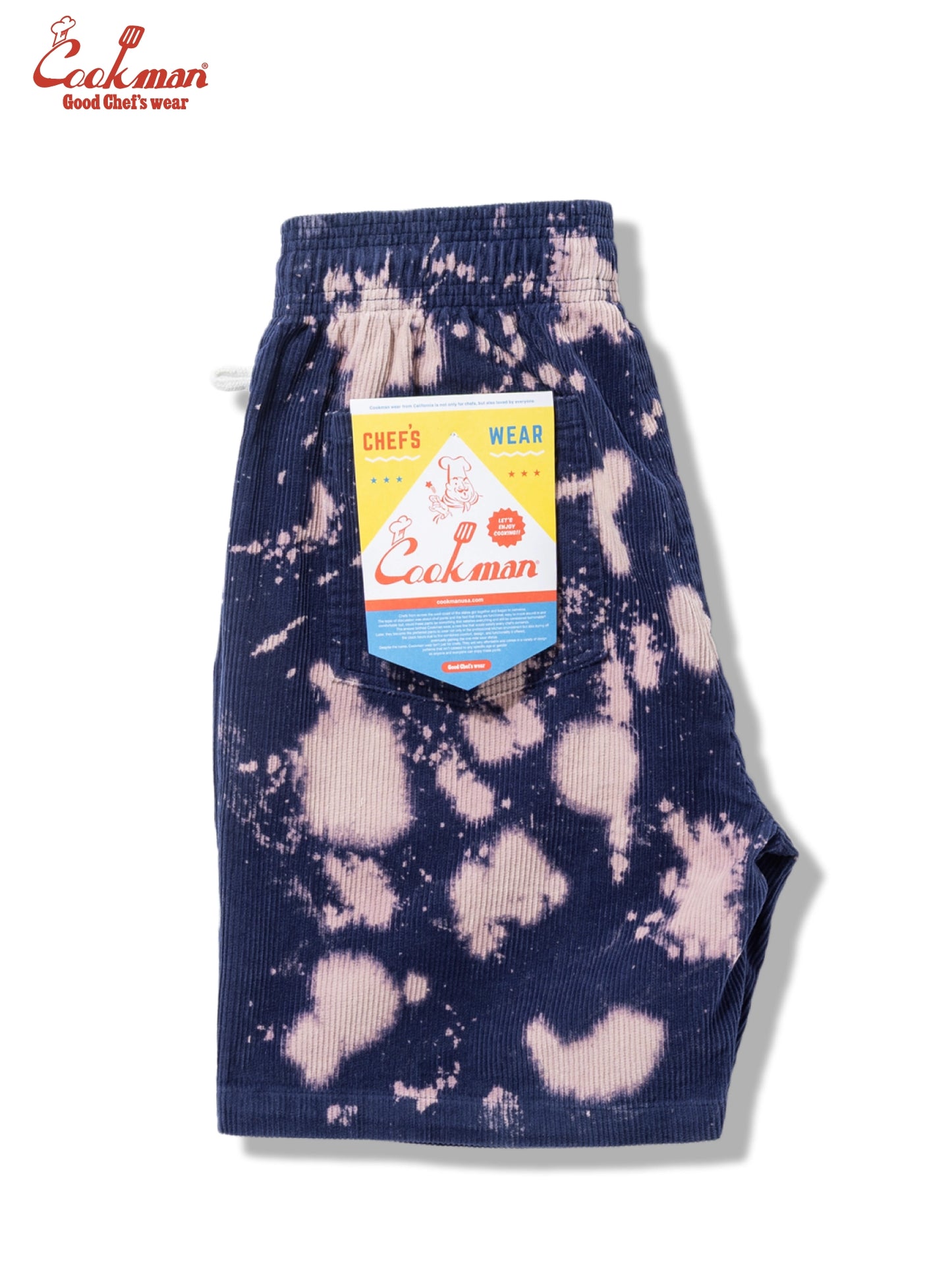 Chef Short Pants - Corduroy Bleach : Navy