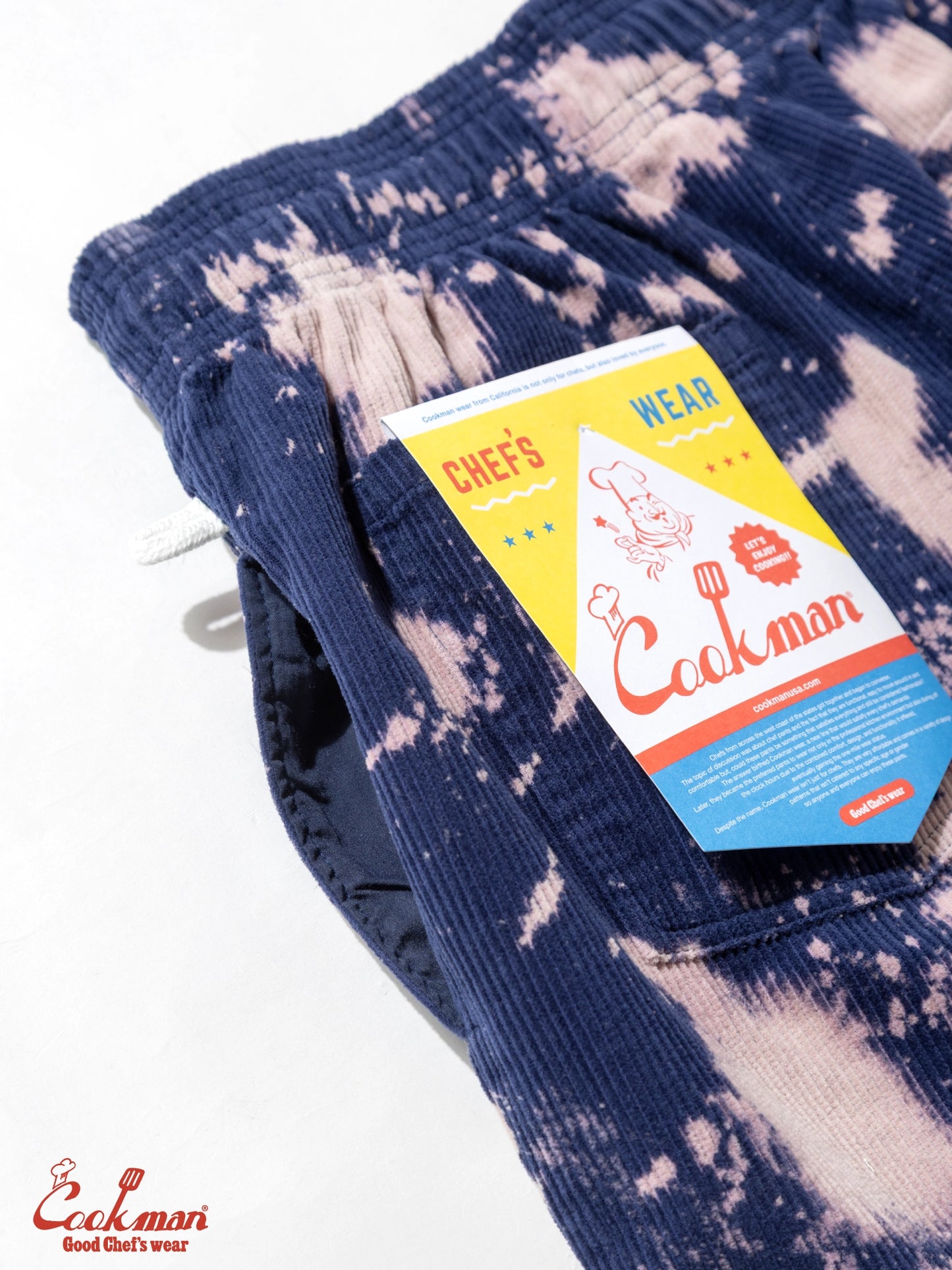 Chef Short Pants - Corduroy Bleach : Navy