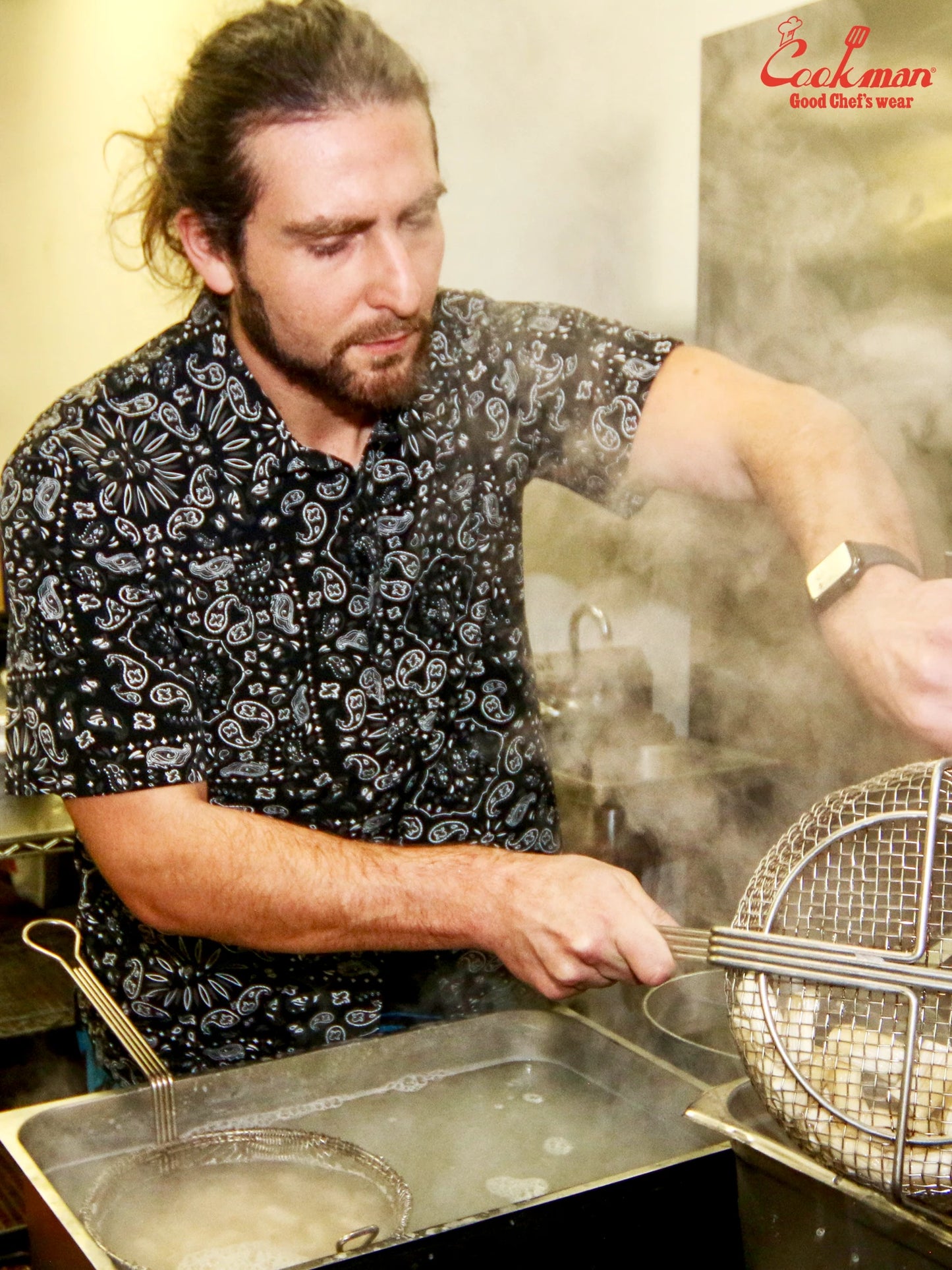 Work Shirts Short Sleeve Light -  Paisley : Black