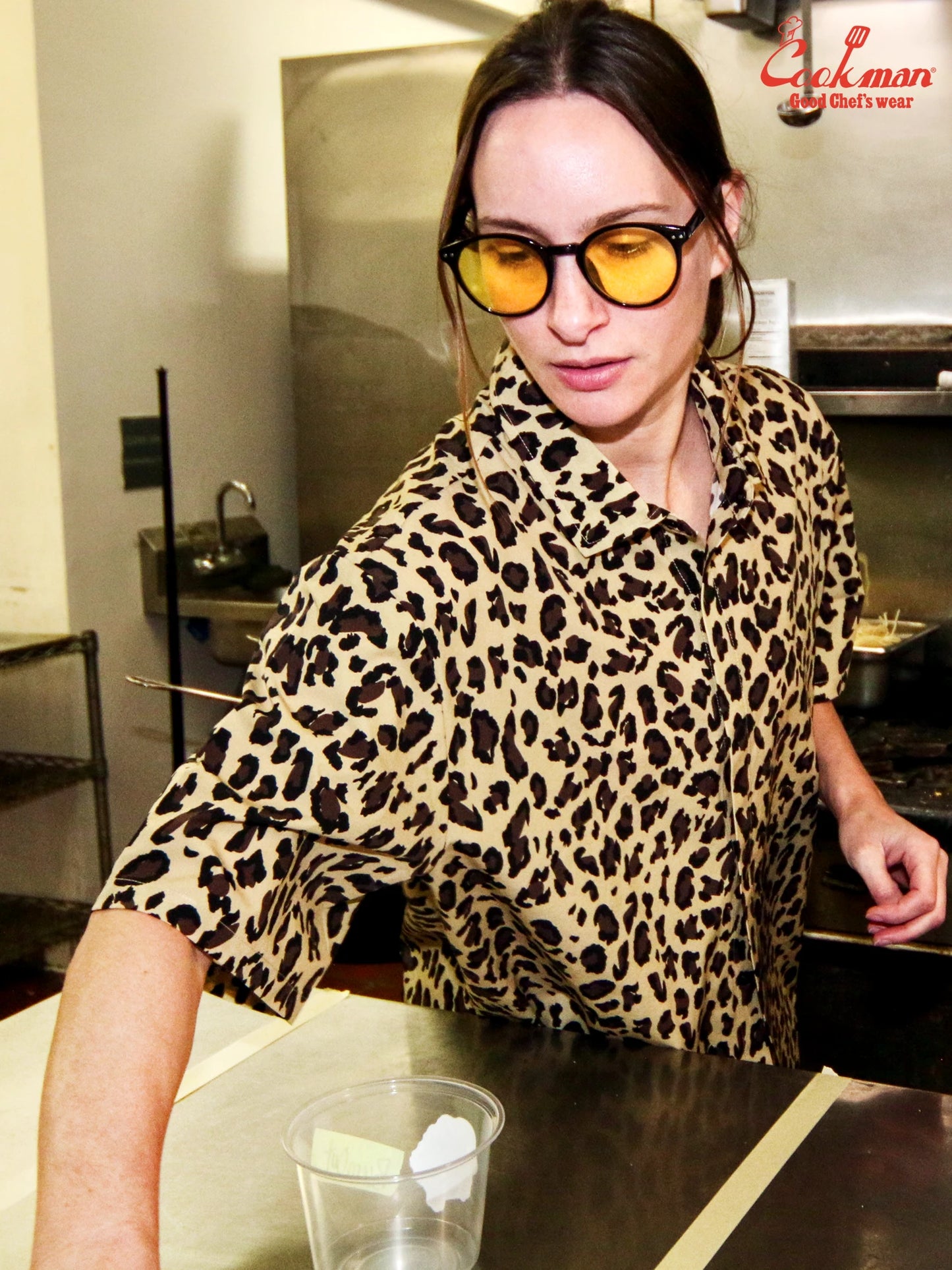 Work Shirts Short Sleeve Light -  Leopard : Beige