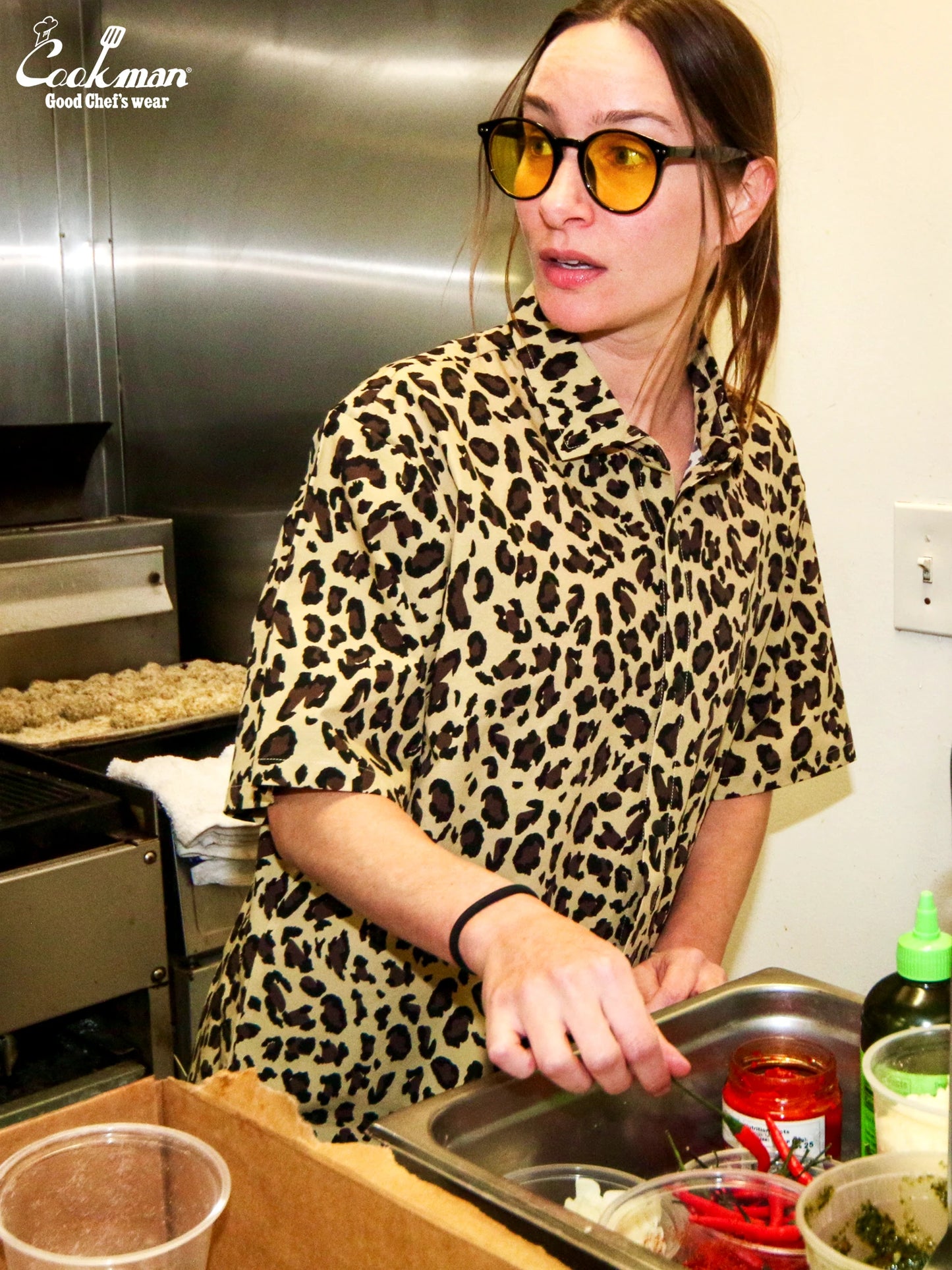 Work Shirts Short Sleeve Light -  Leopard : Beige