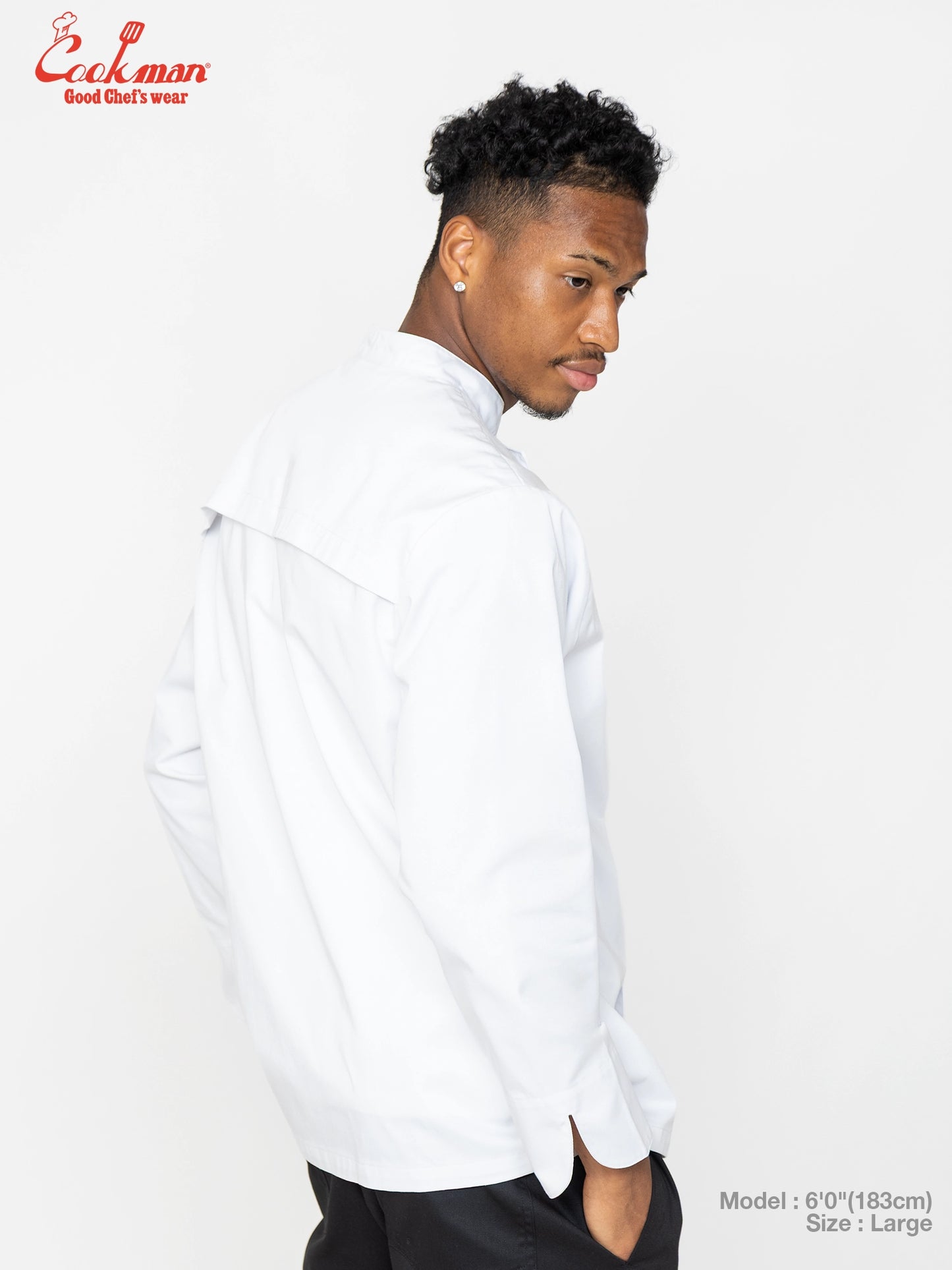 Cookman Chef Coat Long Sleeve Vented : White