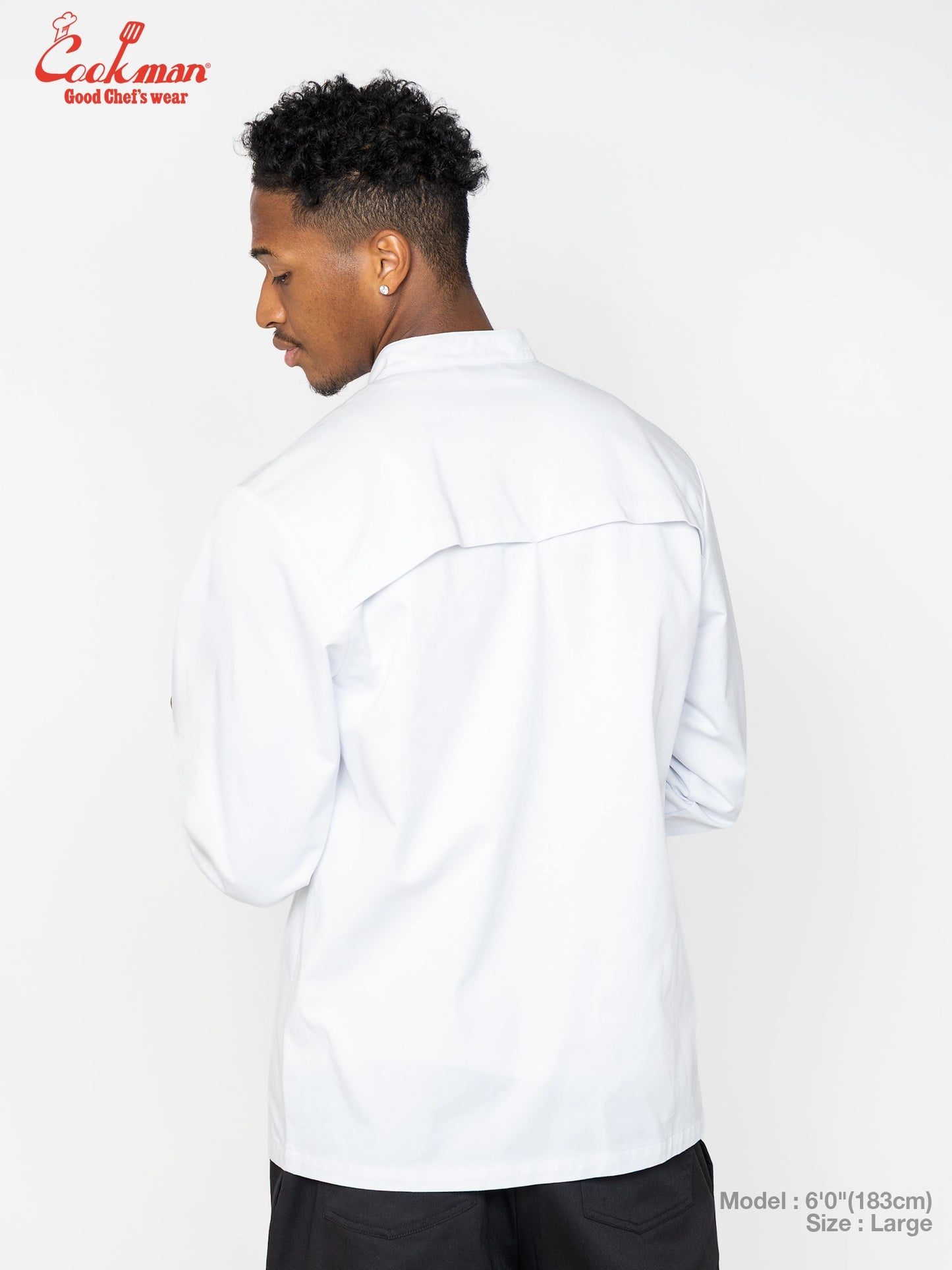 Cookman Chef Coat Long Sleeve Vented : White
