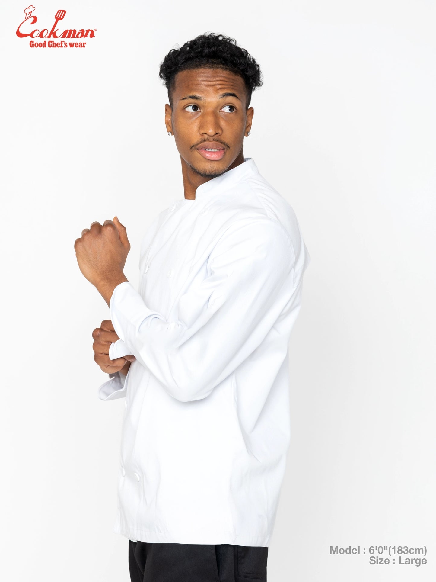 Cookman Chef Coat Long Sleeve Vented : White