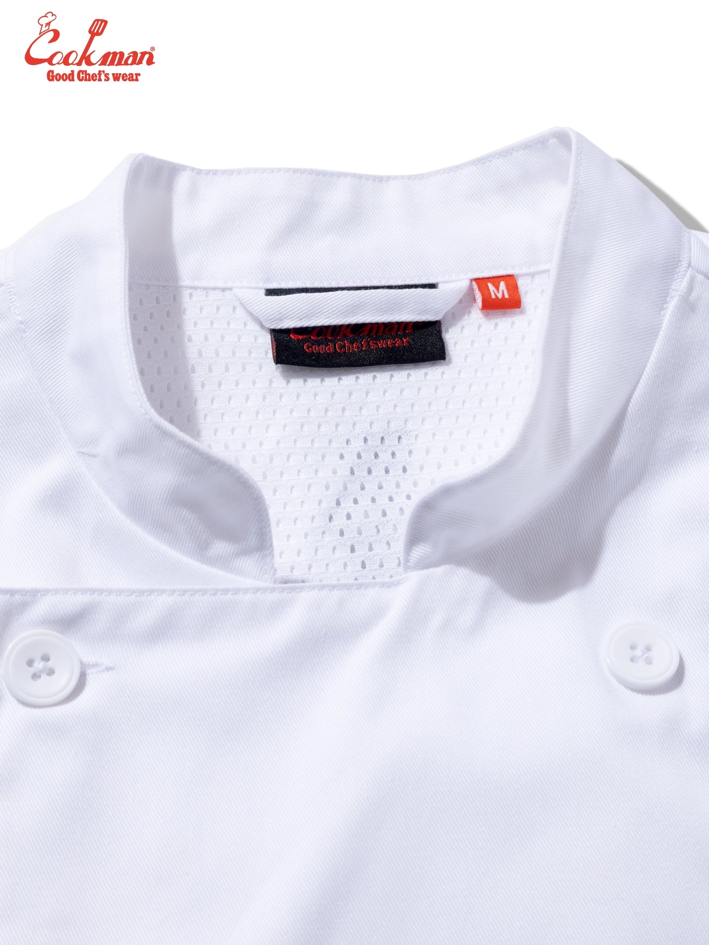 Cookman Chef Coat Long Sleeve Vented : White