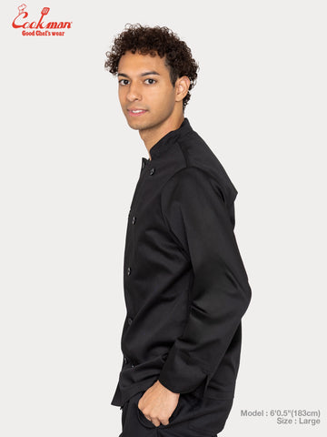 Chef Coat Long Sleeve Vented : Black