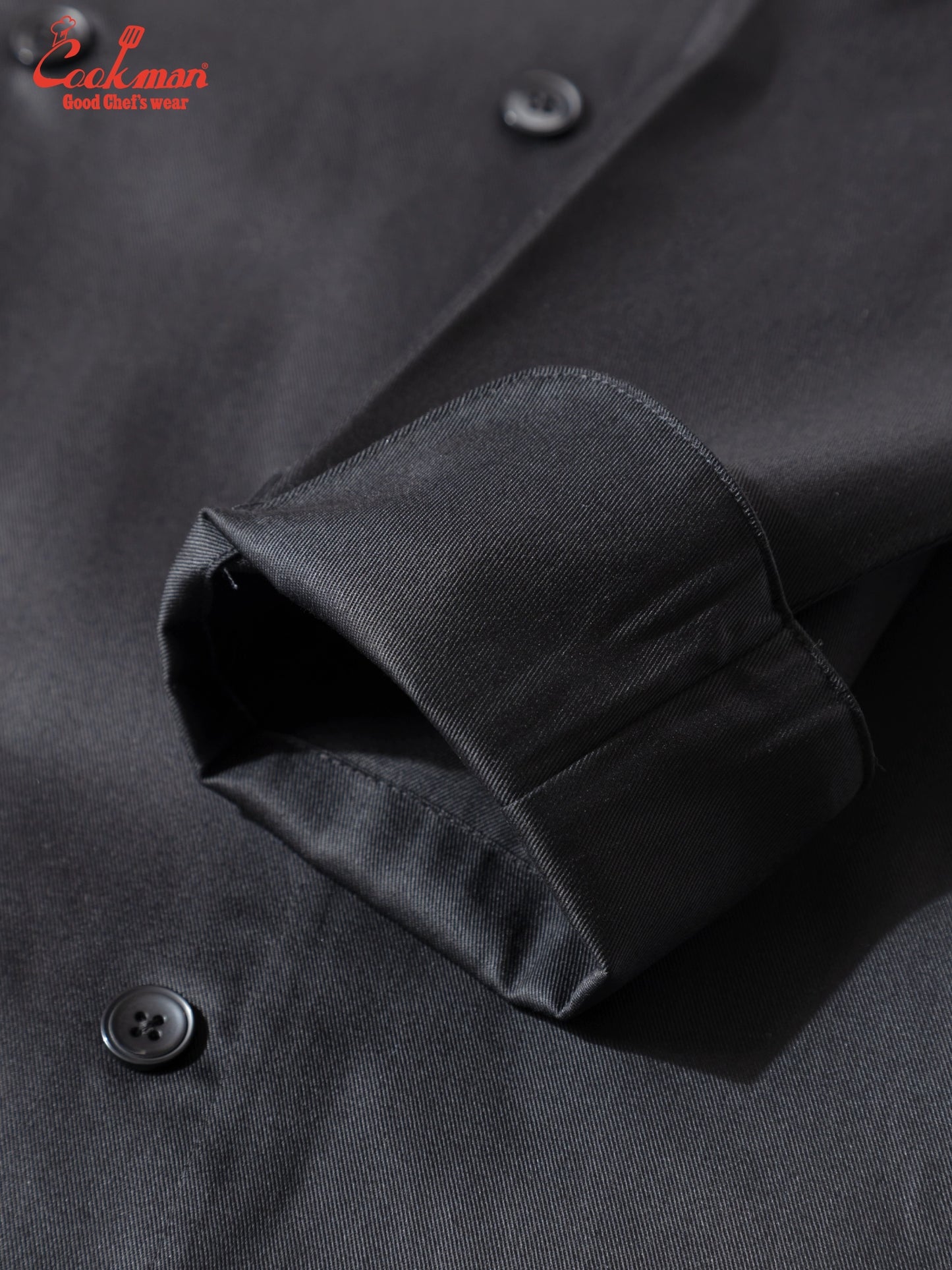 Cookman Chef Coat Long Sleeve Vented : Black