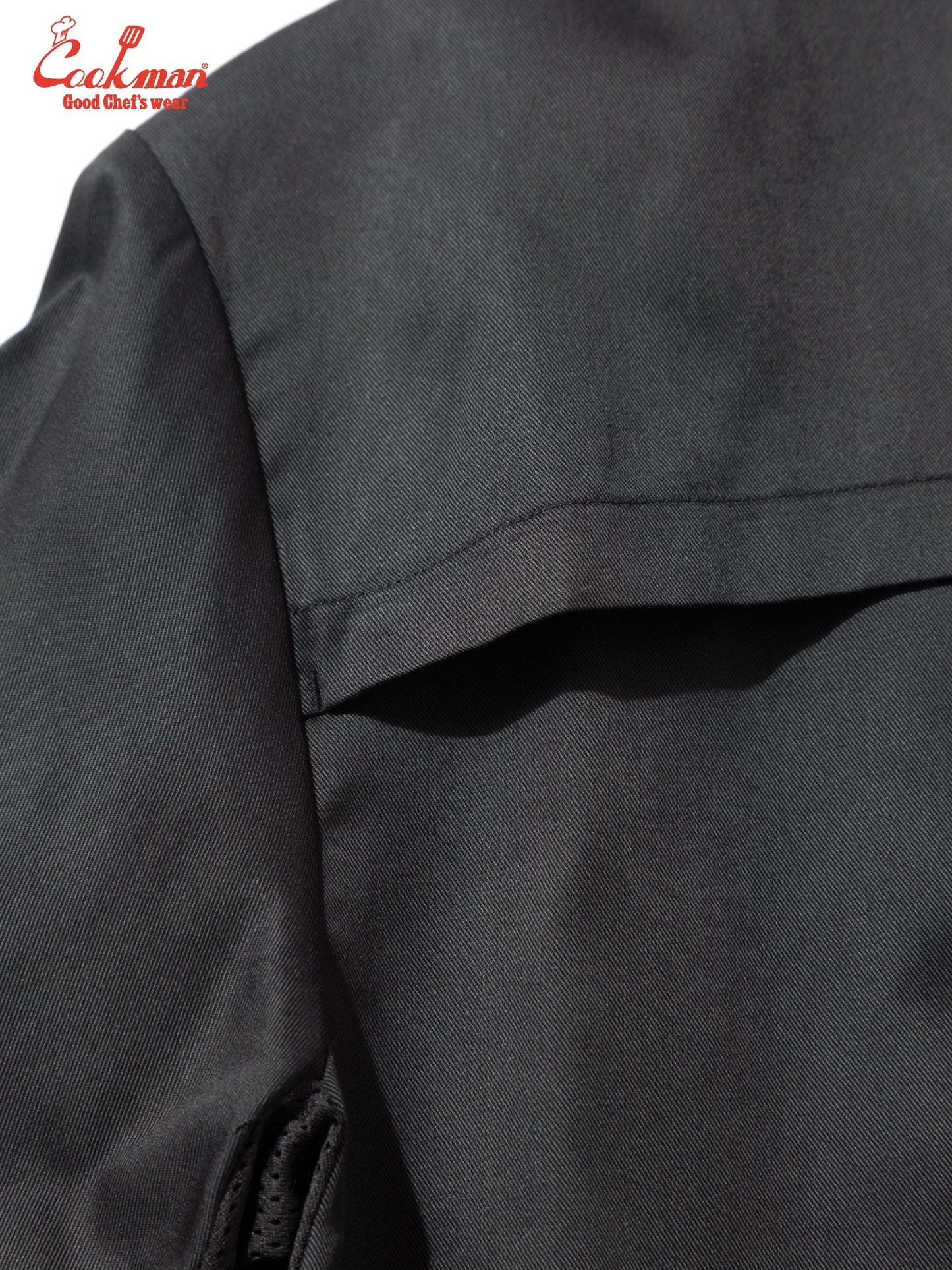 Cookman Chef Coat Long Sleeve Vented : Black