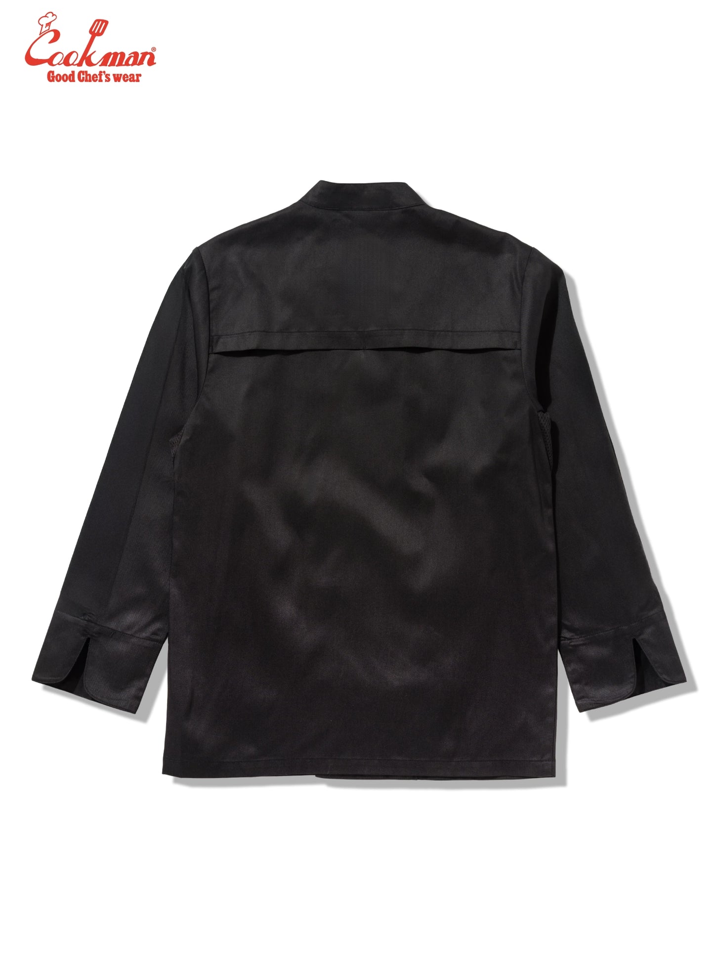 Cookman Chef Coat Long Sleeve Vented : Black