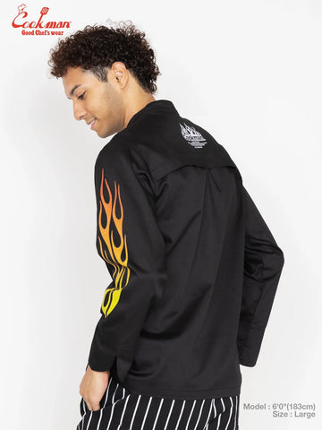 Chef Coat Long Sleeve Vented - Gril : Black