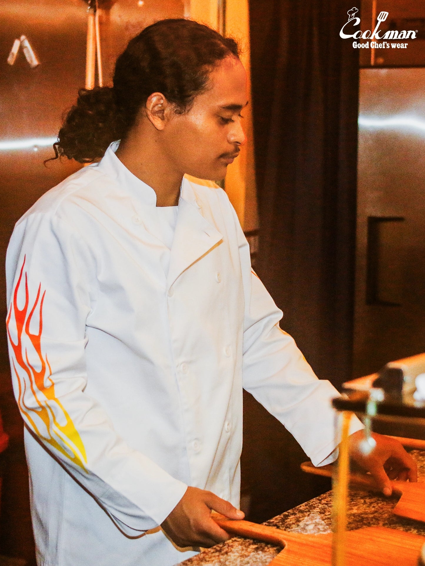 Chef Coat Long Sleeve Vented - Gril : White