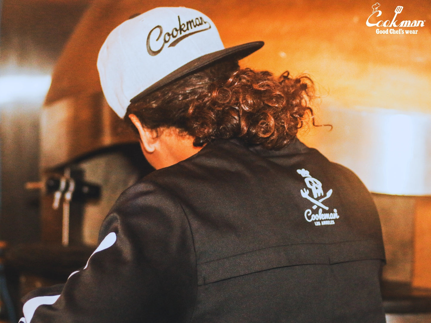 Chef Coat Long Sleeve Vented - Skull Bone : Black