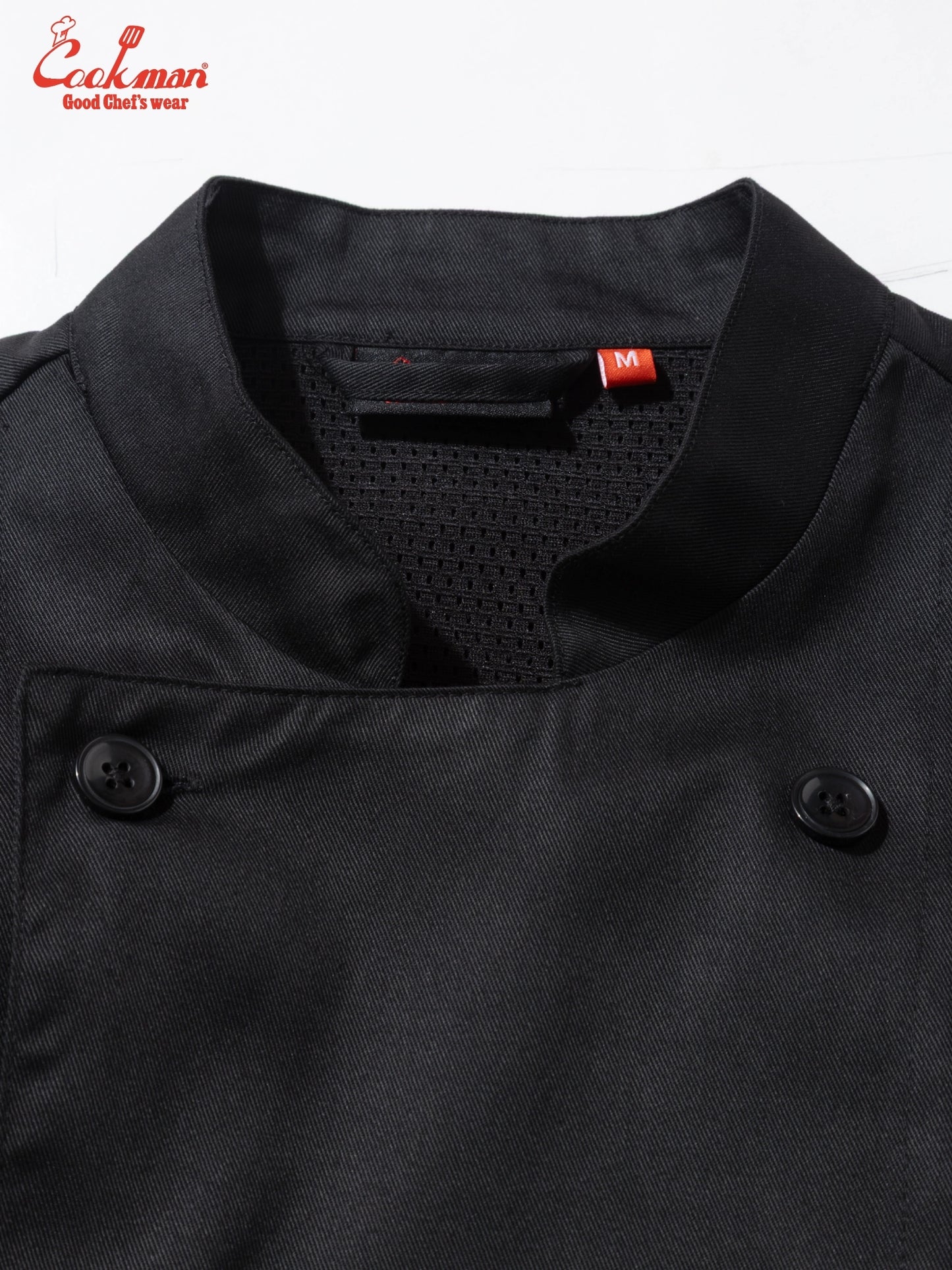 Chef Coat Long Sleeve Vented - Skull Bone : Black