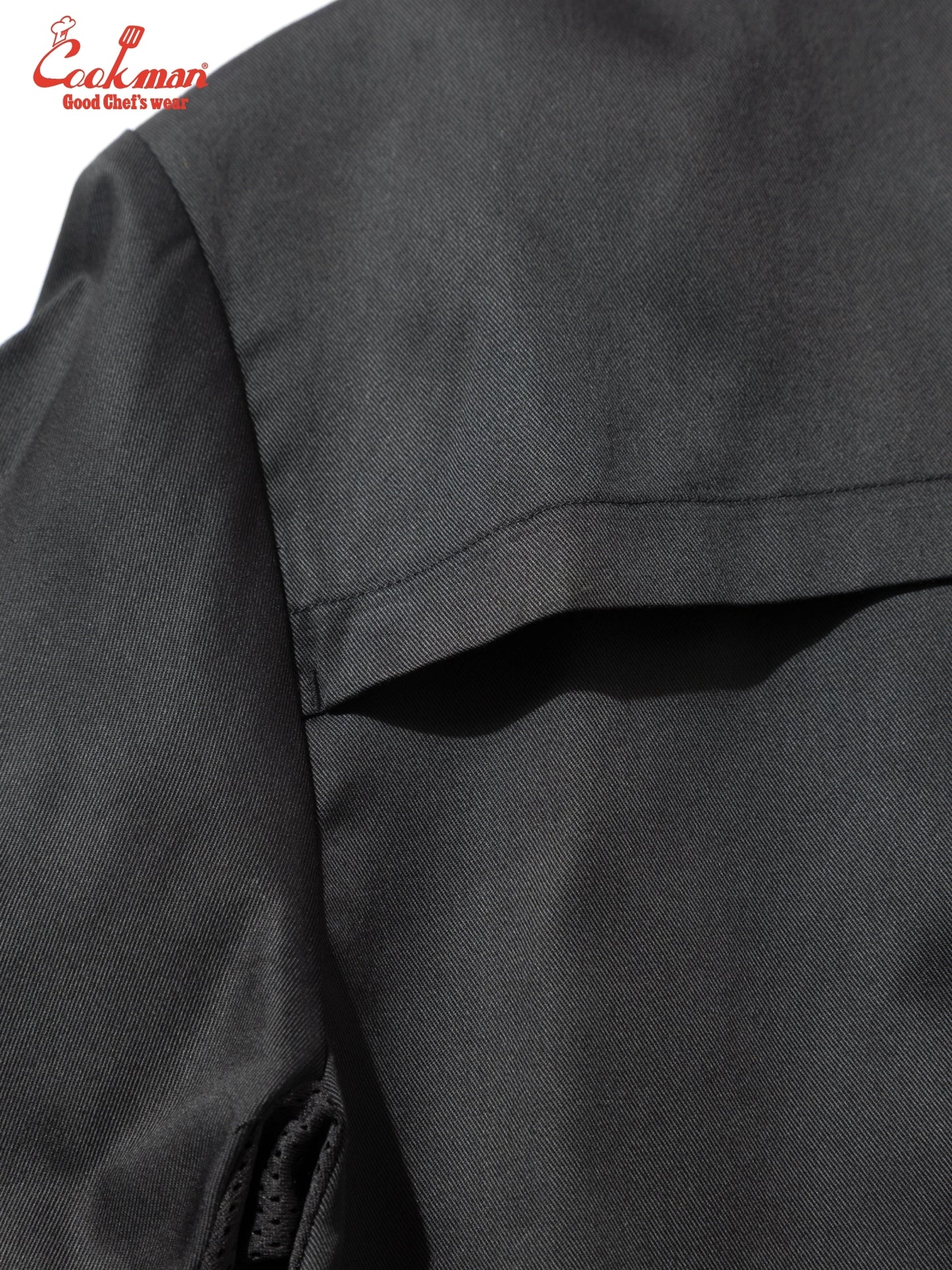 Chef Coat Long Sleeve Vented - Skull Bone : Black