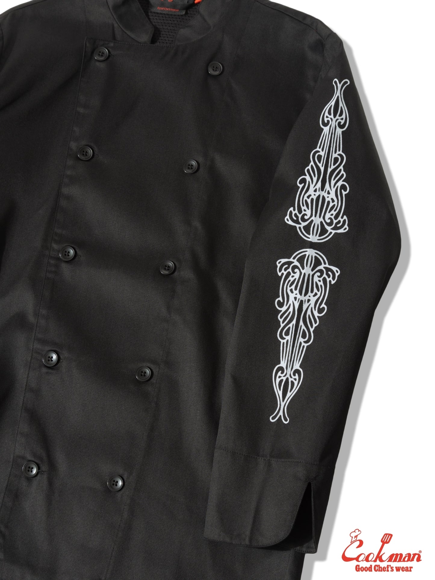 Chef Coat Long Sleeve Vented - Cutlery : Black
