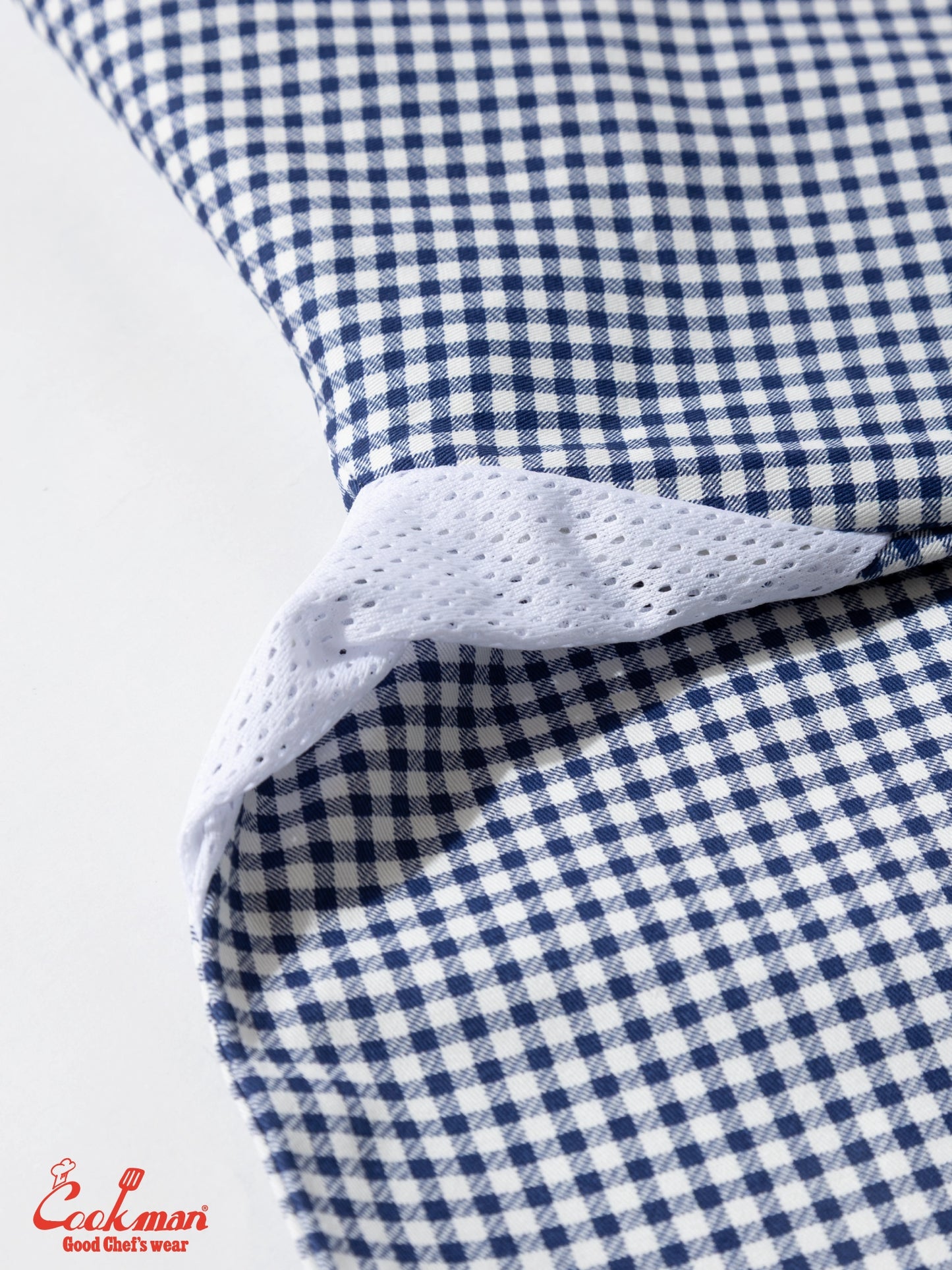 Cookman Chef Coat Long Sleeve Vented - Gingham : Navy