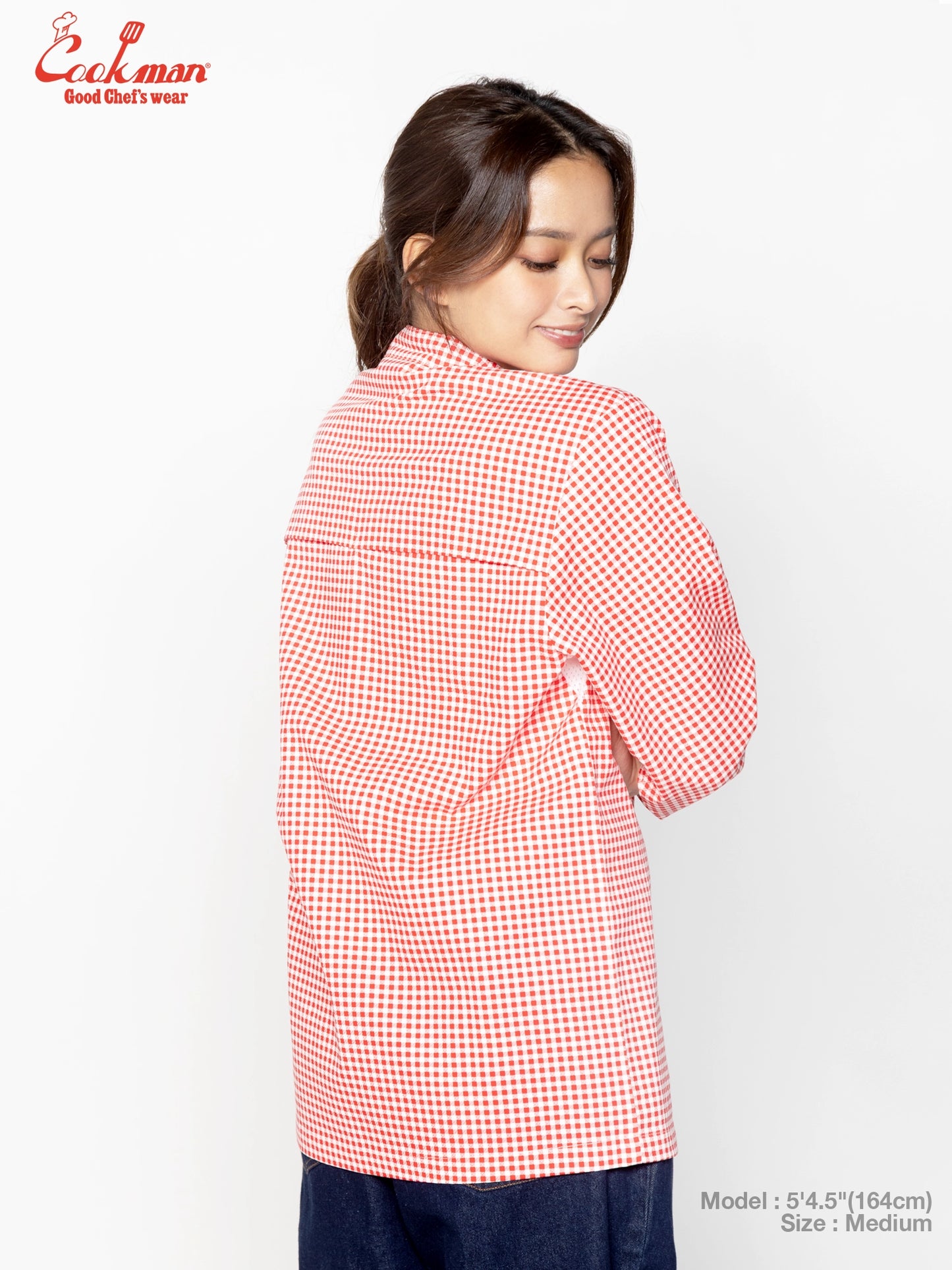 Cookman Chef Coat Long Sleeve Vented - Gingham : Red