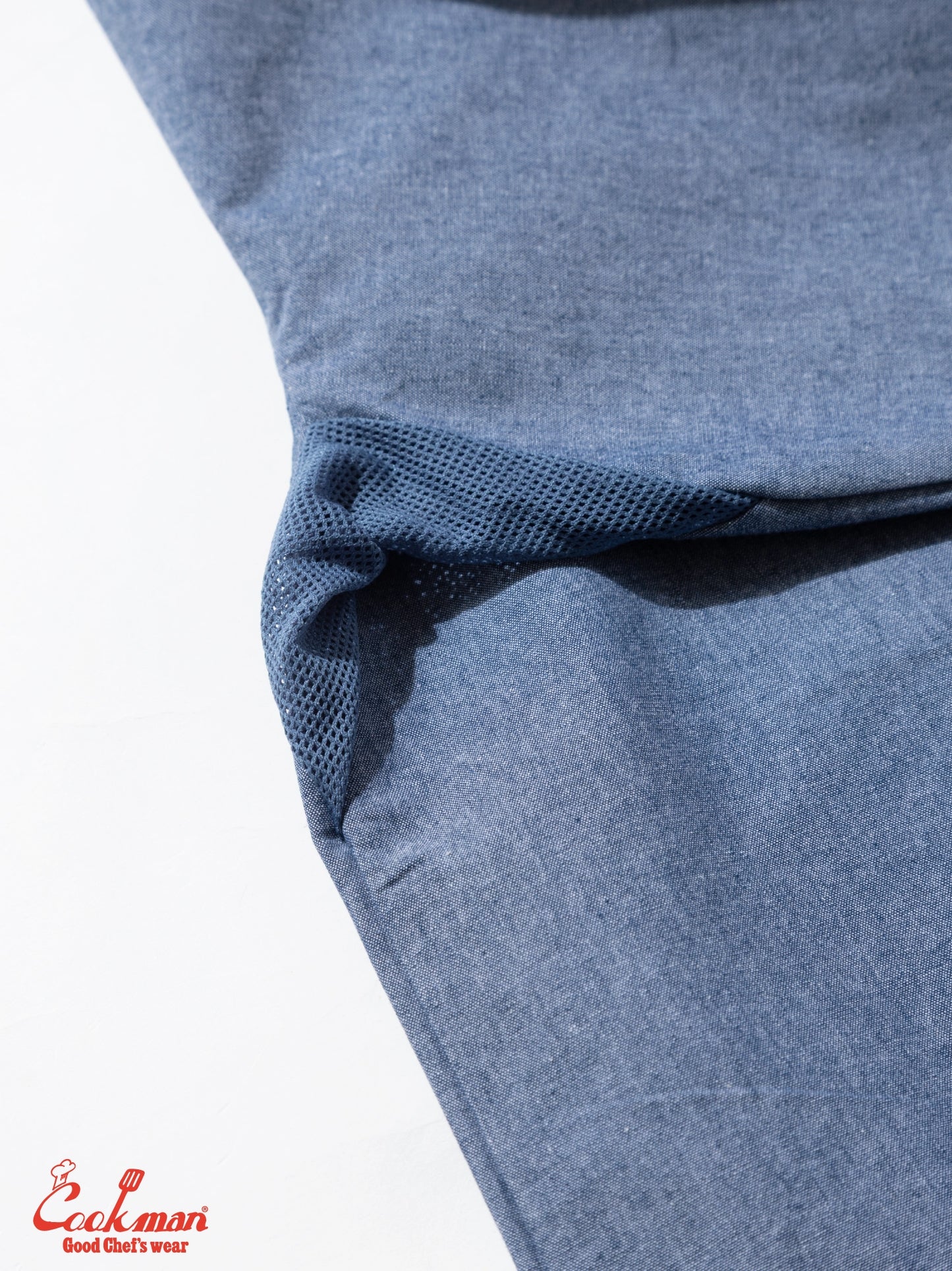 Cookman Chef Coat Long Sleeve Vented - Chambray : Blue