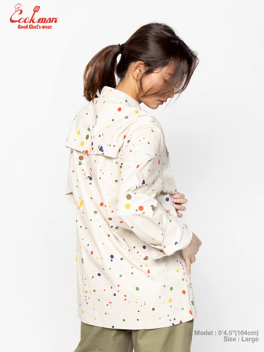 Chef Coat Long Sleeve Vented - Sauce Splash : Beige