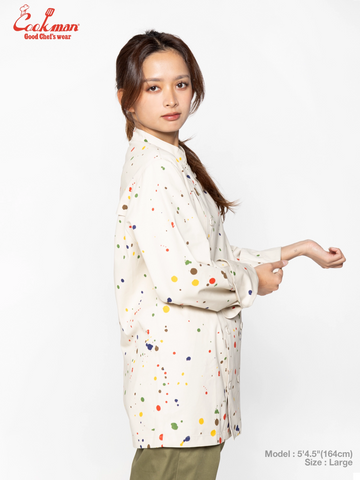 Cookman Chef Coat Long Sleeve Vented - Sauce Splash : Beige