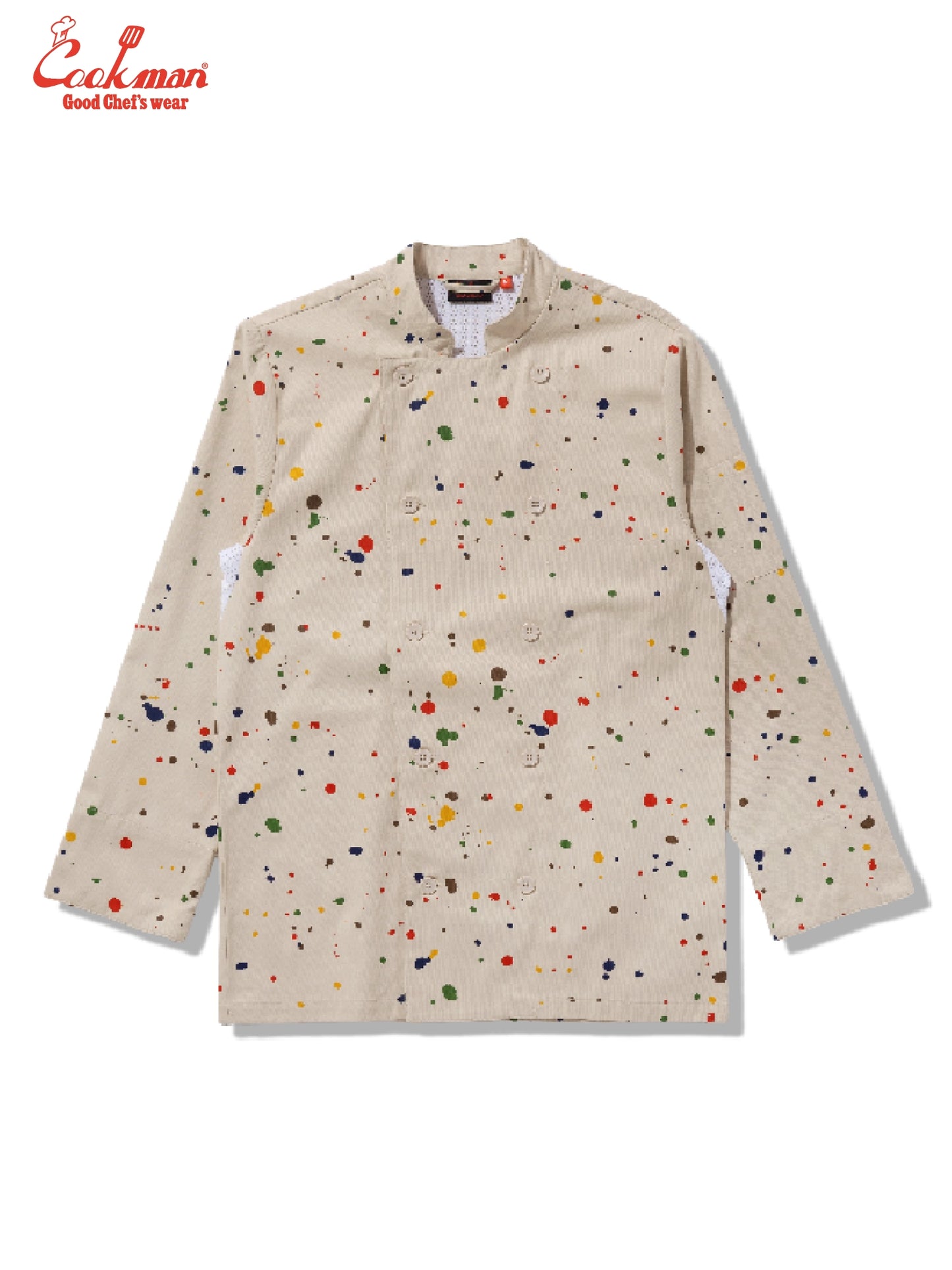 Cookman Chef Coat Long Sleeve Vented - Sauce Splash : Beige