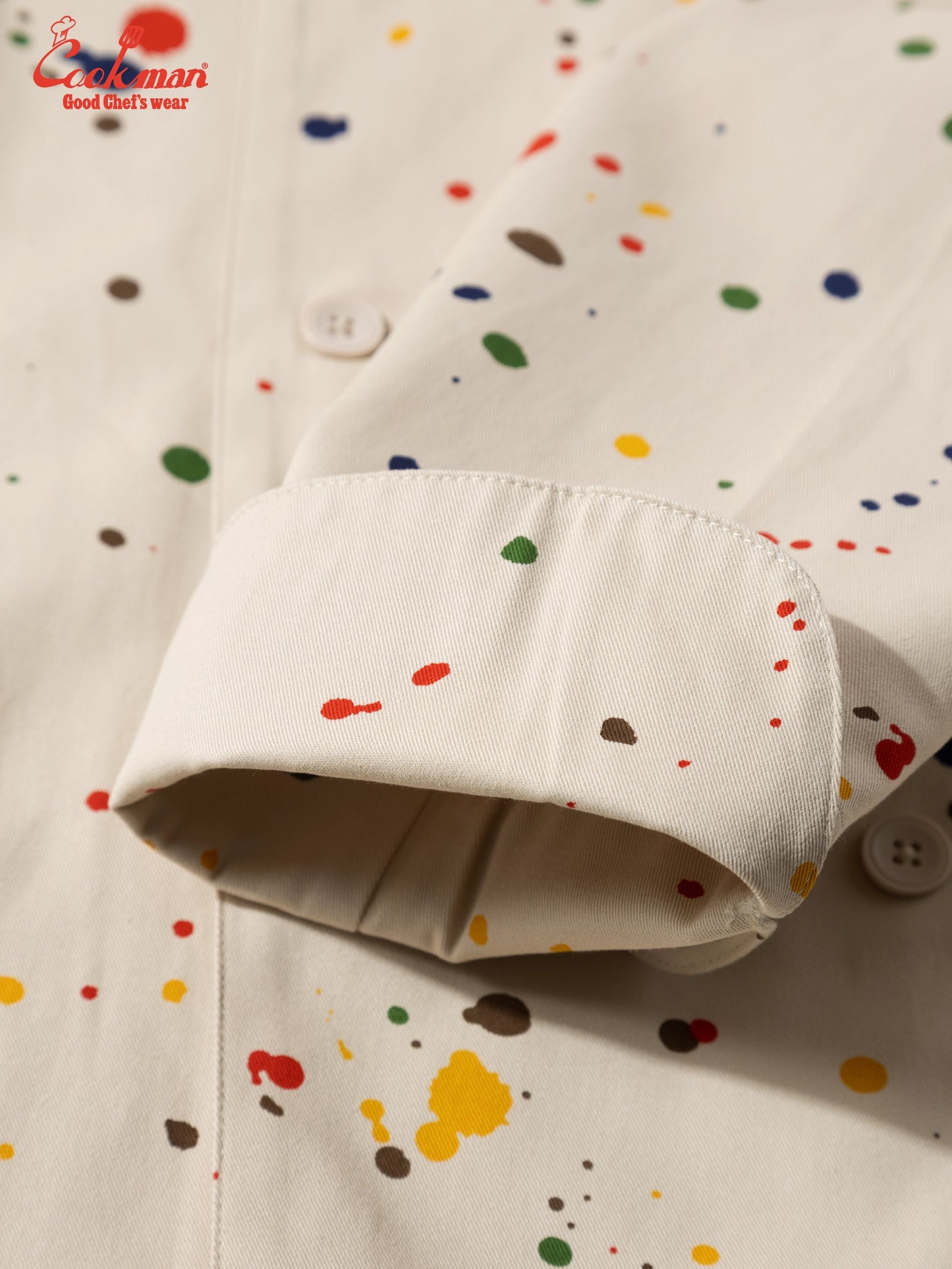 Cookman Chef Coat Long Sleeve Vented - Sauce Splash : Beige