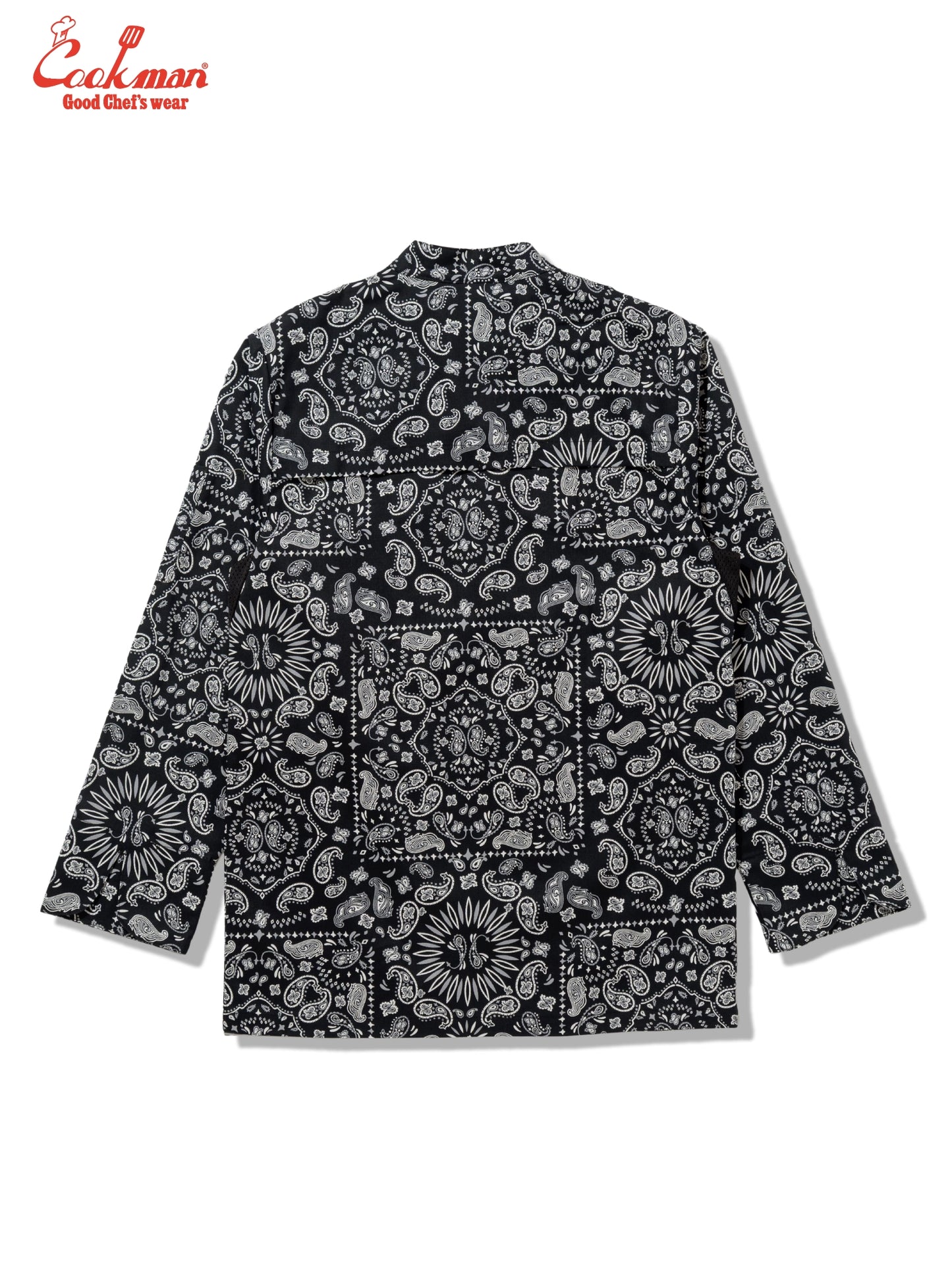 Cookman Chef Coat Long Sleeve Vented - Paisley : Black
