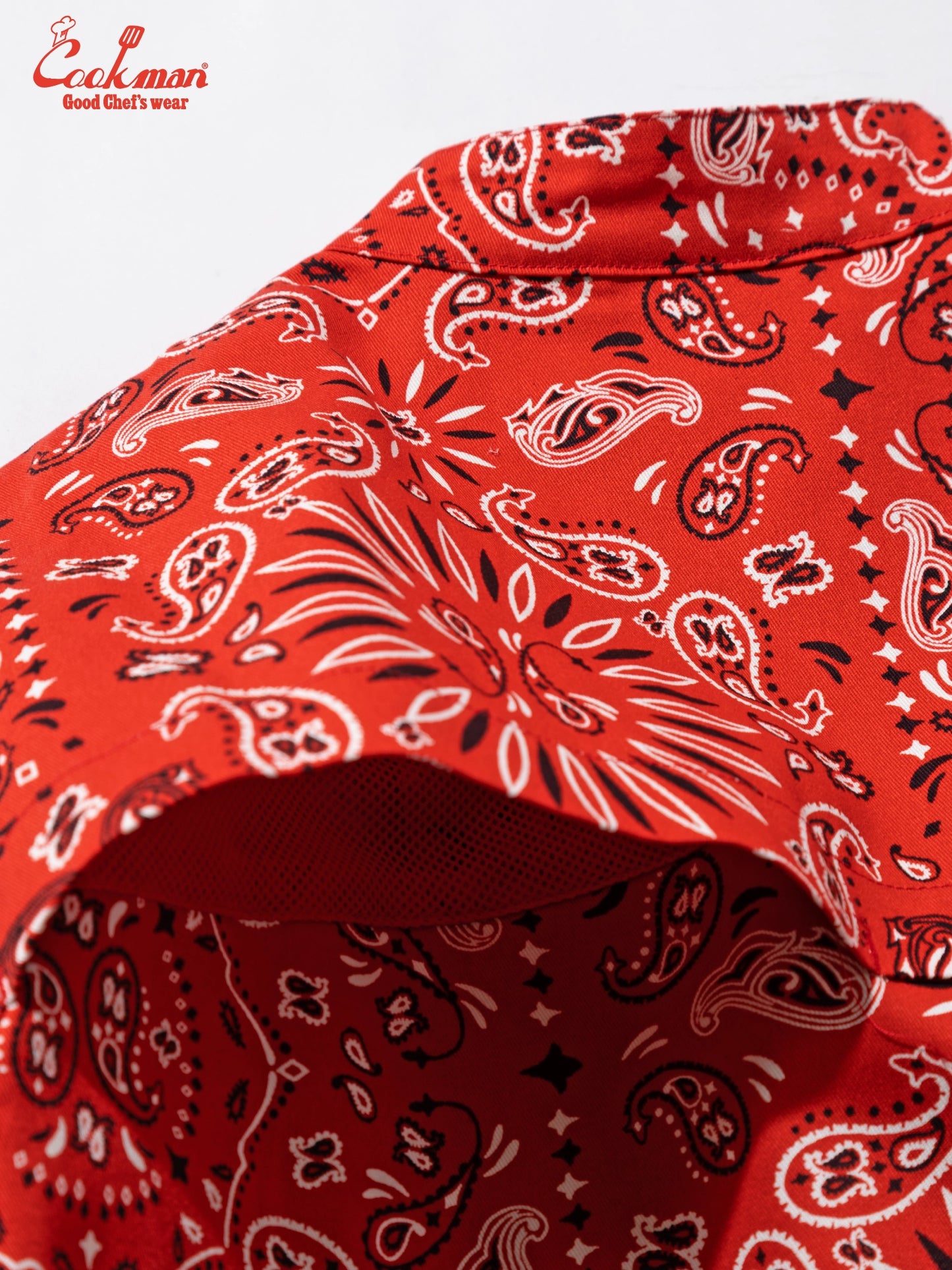 Cookman Chef Coat Long Sleeve Vented - Paisley : Red