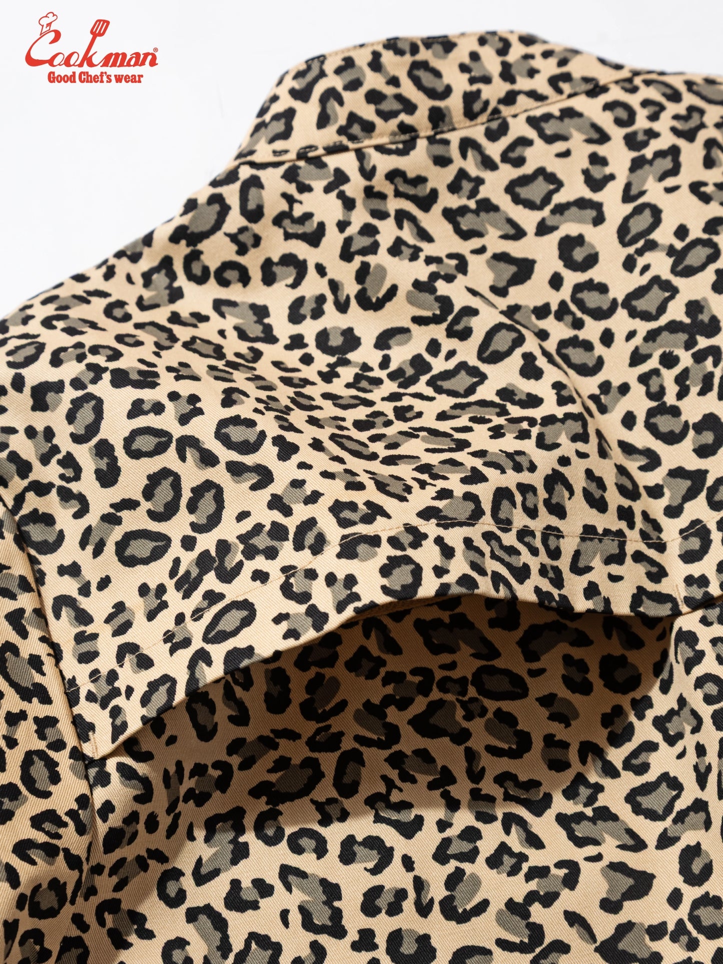 Cookman Chef Coat Long Sleeve Vented - Leopard : beige