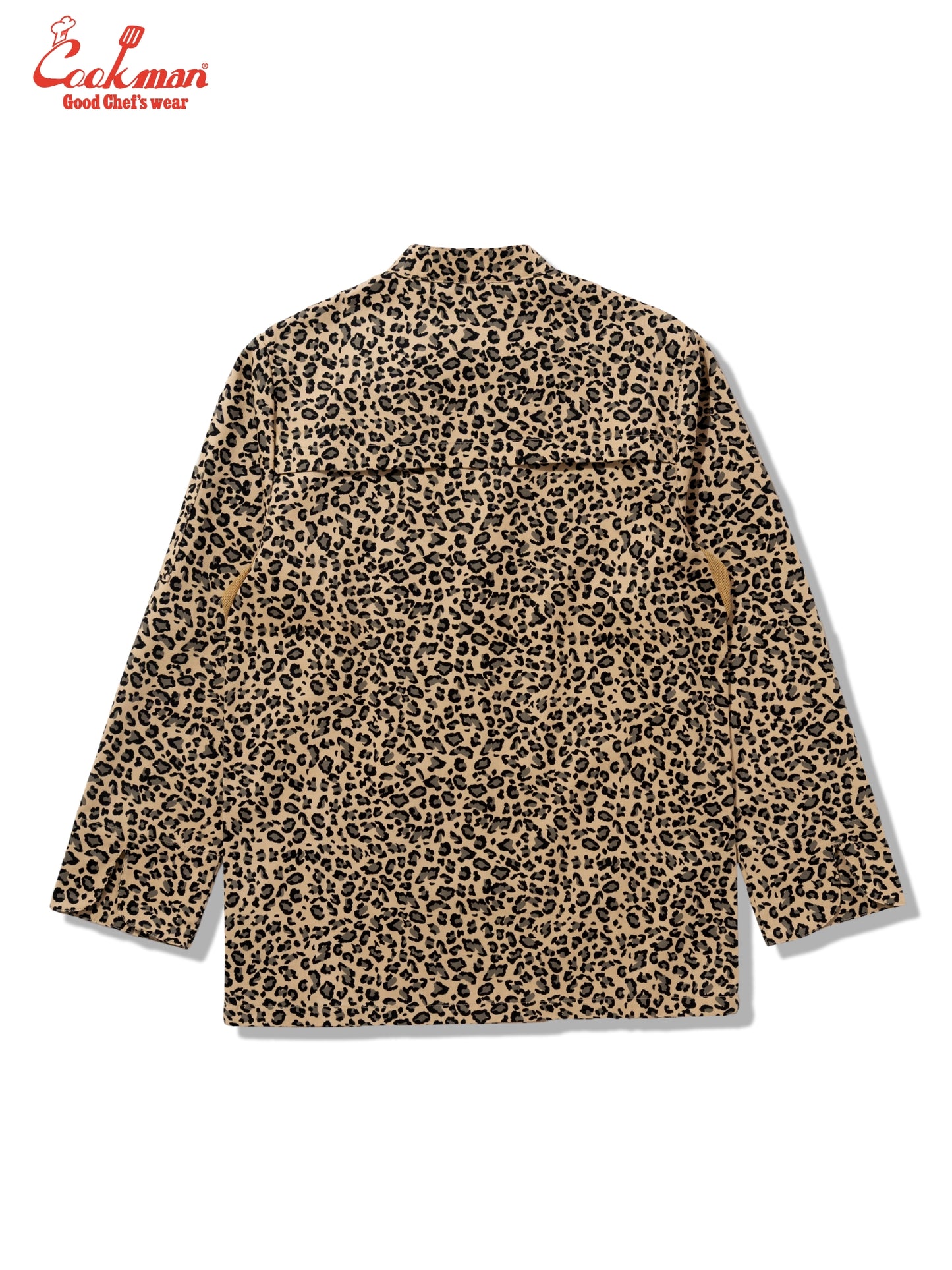 Cookman Chef Coat Long Sleeve Vented - Leopard : beige