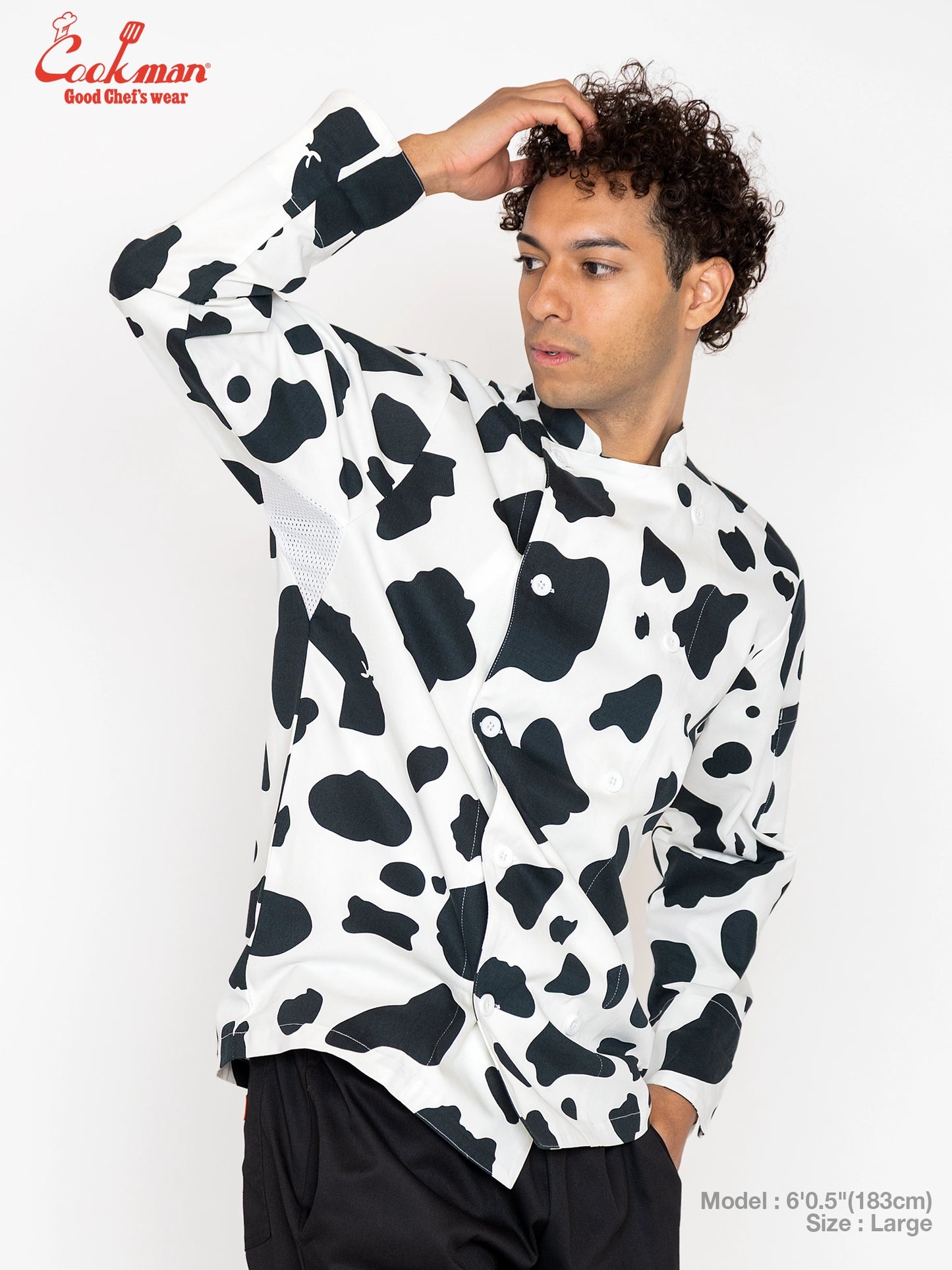 Cookman Chef Coat Long Sleeve Vented - Cow : White