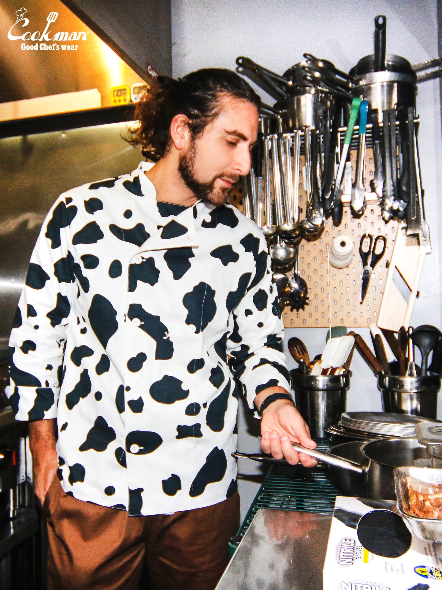 Cookman Chef Coat Long Sleeve Vented - Cow : White