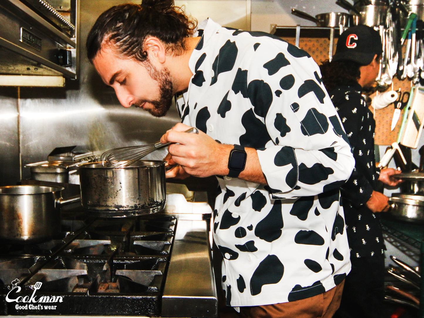 Cookman Chef Coat Long Sleeve Vented - Cow : White