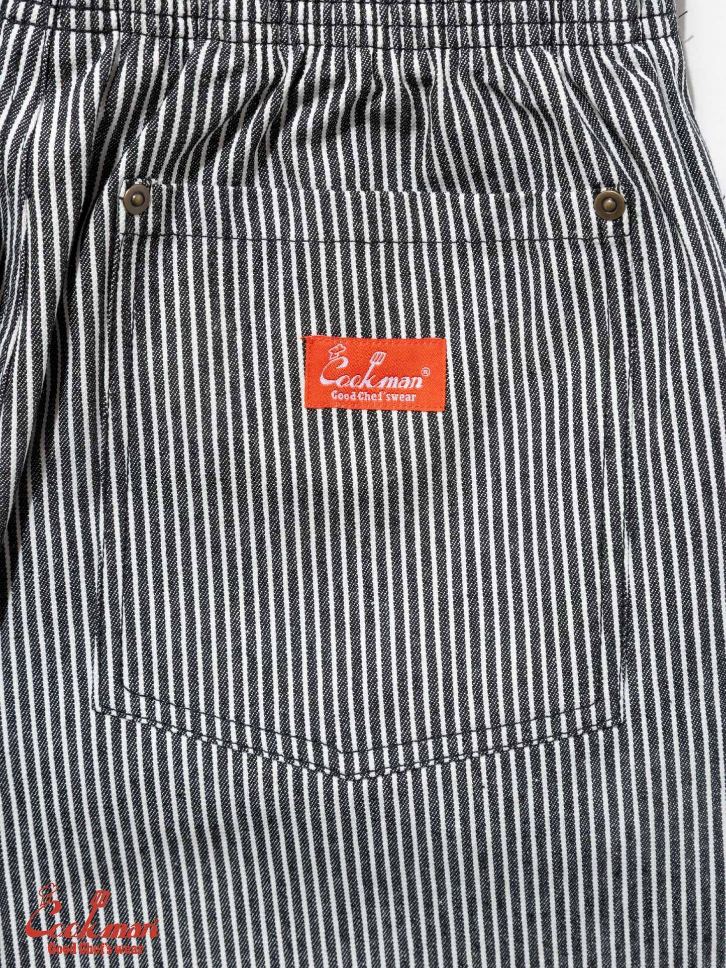 Chef Short Pants Front Pocket - Hickory : Black