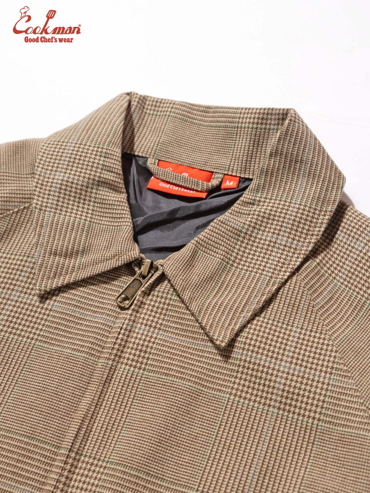 Delivery Jacket With Lining - Glen Check Brown
