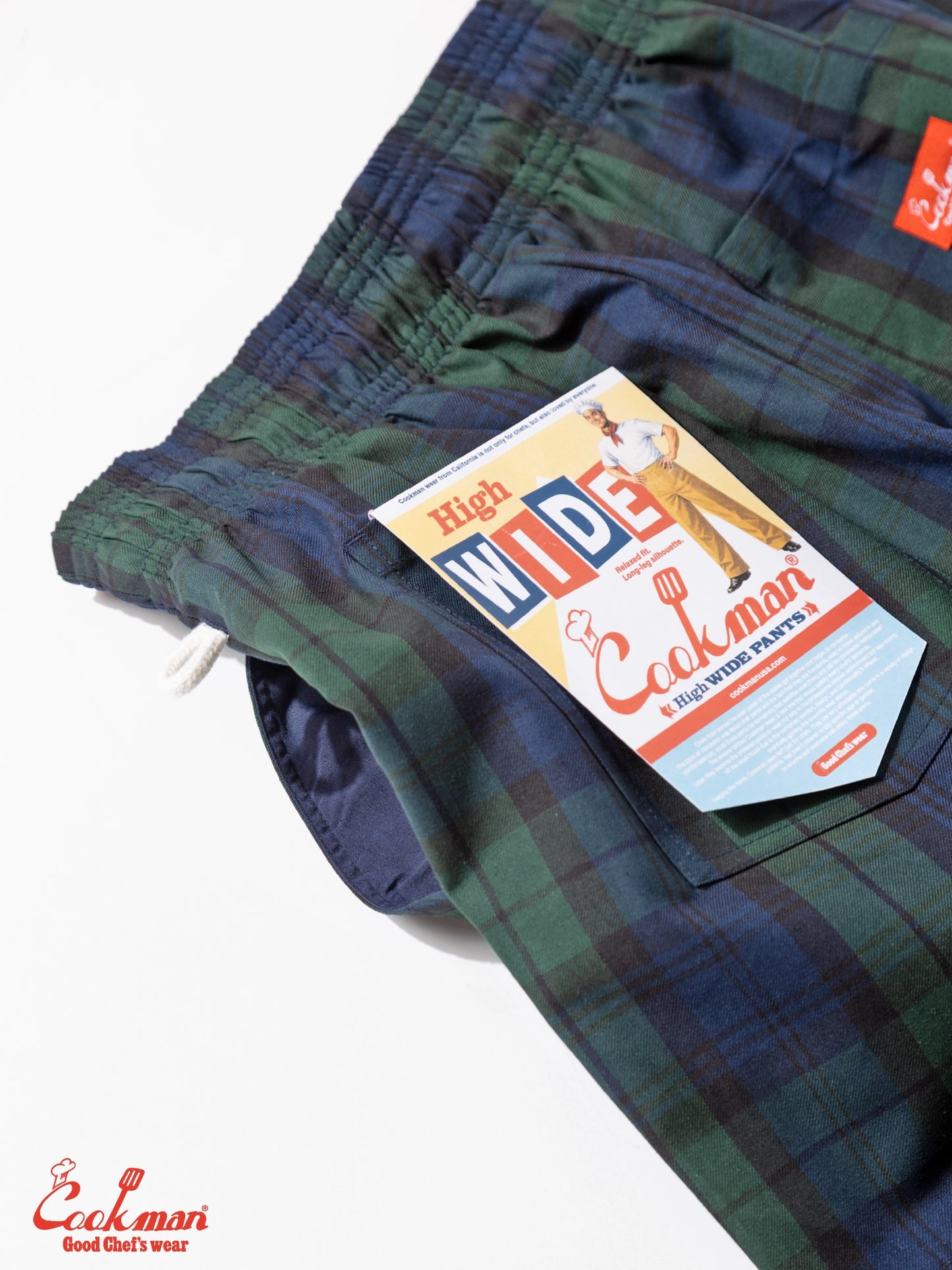Chef Pants High-Wide - Black Watch Check