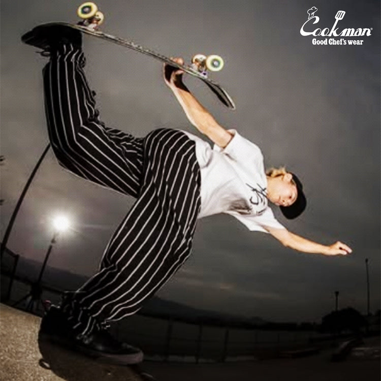 Cookman Chef Pants - Stripe : BLACK