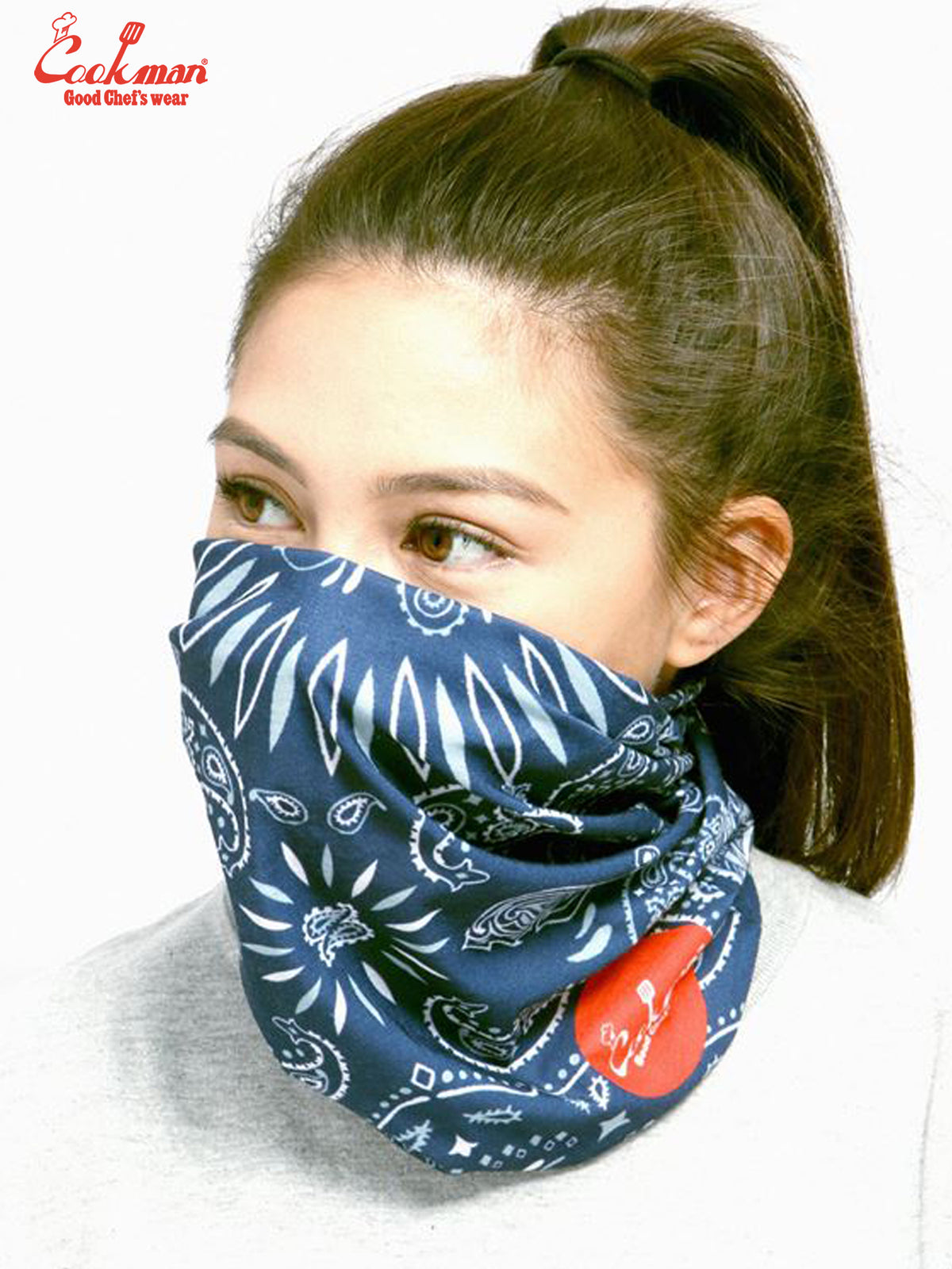 Chef's Scarf - Paisley : Navy