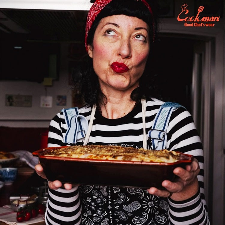 Cookman Long Apron - Paisley : Black