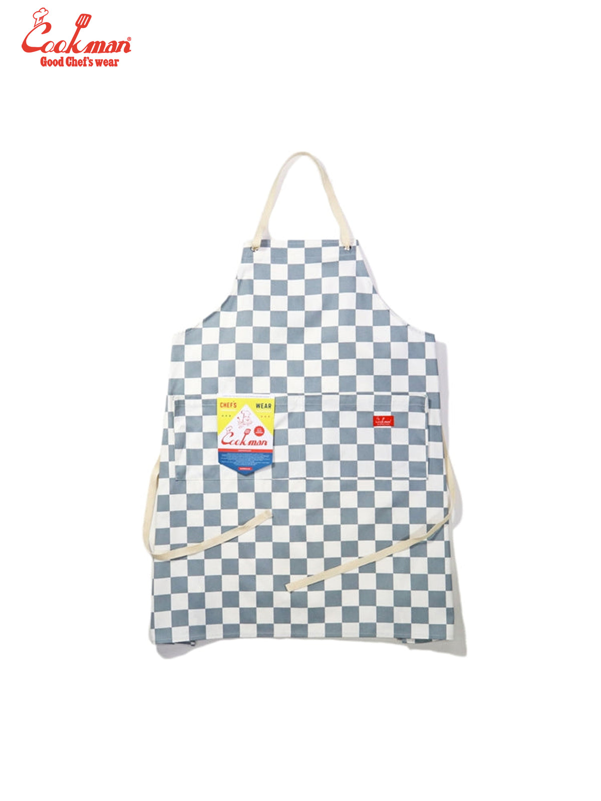 Wide Pocket Apron - Checker : Gray
