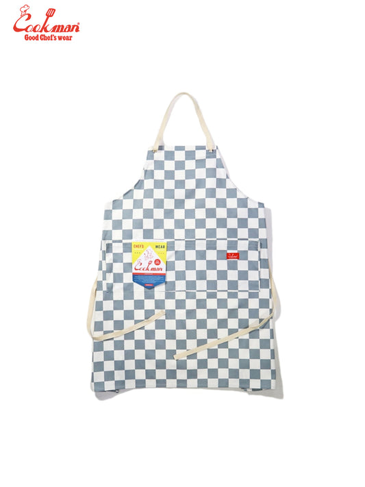 Wide Pocket Apron - Checker : Gray