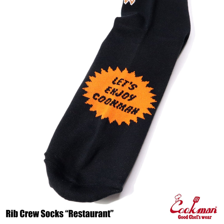 Cookman Rib Crew Socks - Restaurant