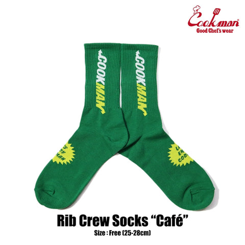 Rib Crew Socks - Cafe
