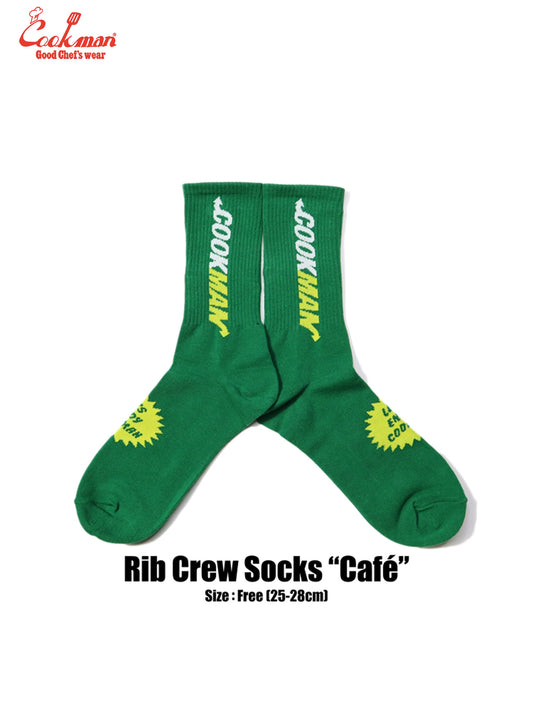 Rib Crew Socks - Cafe