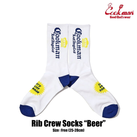 Cookman Rib Crew Socks - Beer
