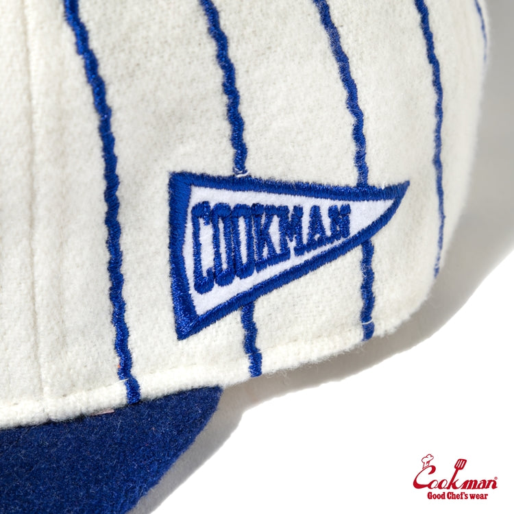 Cookman - Flat Brim Snapback Cap : Stripe Navy