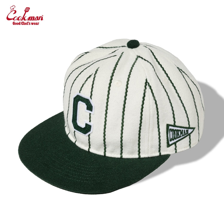 Cookman - Flat Brim Snapback Cap : Stripe Green