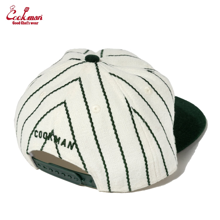 Cookman - Flat Brim Snapback Cap : Stripe Green